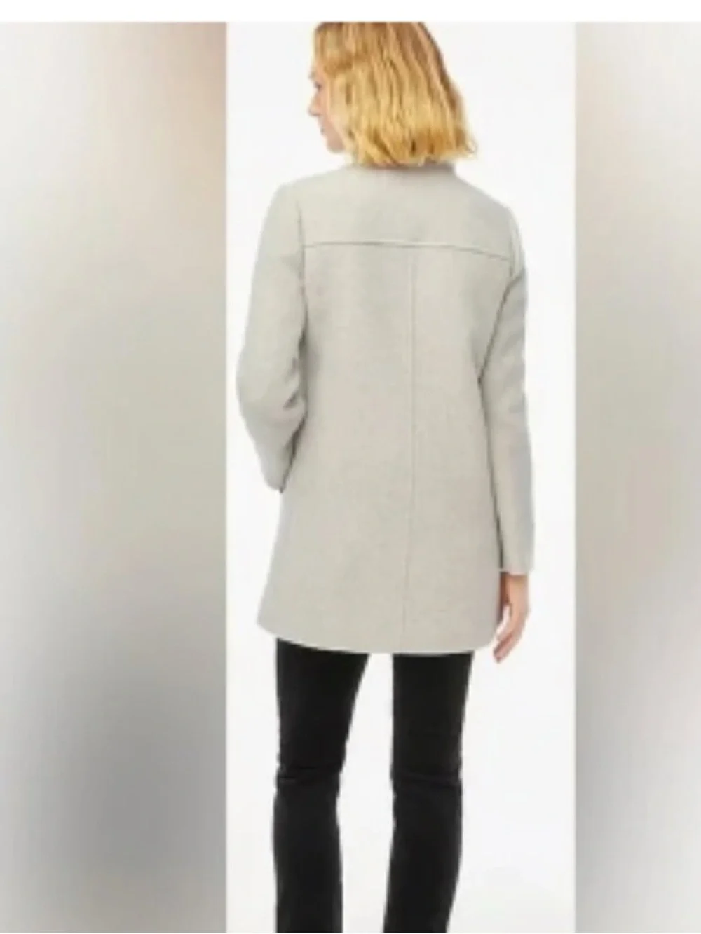 J. Crew Factory City Coat with button neck - heather dusk size 12 - Picture 3 of 14